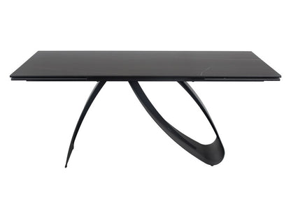 Table DUNA CERAMIC BLACK SAHARA NOIR/BLACK MATTE (160-240)X90