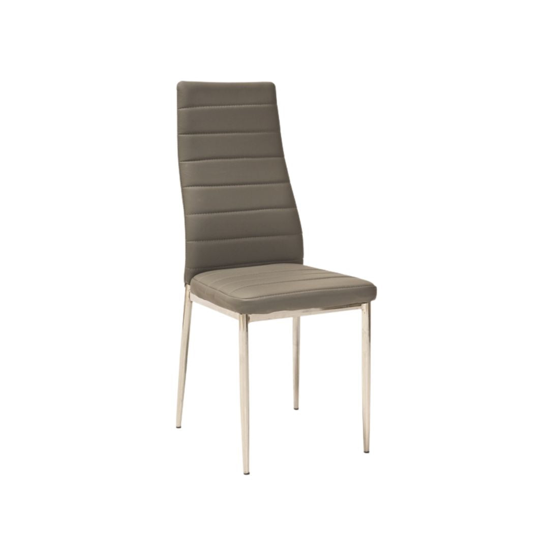 Chair H261 CHROME/GRAY ECO-LEATHER