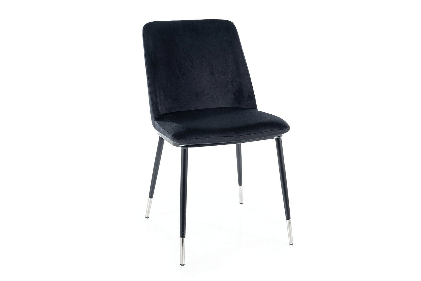 Chair JILL VELVET BLACK/CHROME FRAME / BLACK BLUVEL 19 