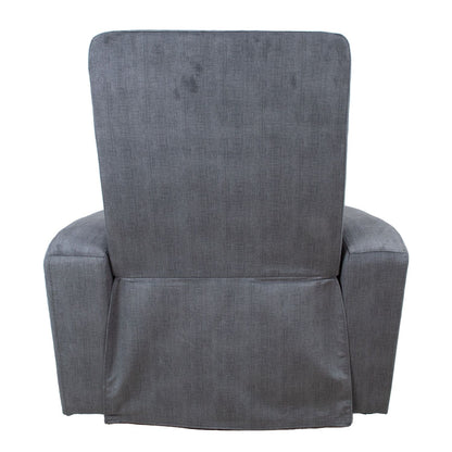 Lounge chair GASTON with electric mechanism, gray velvet 