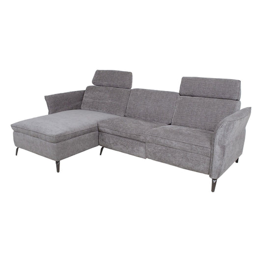 Corner sofa DAYTON KS, electric chair, light gray