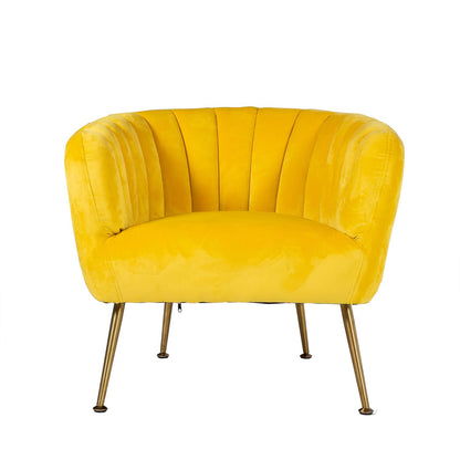 Lounge chair TUCKER 78x71x69cm, yellow 