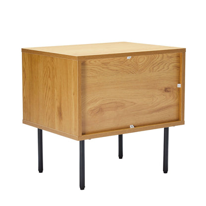 Nightstand LINE 50x40xH50cm, melamine with oak pattern.