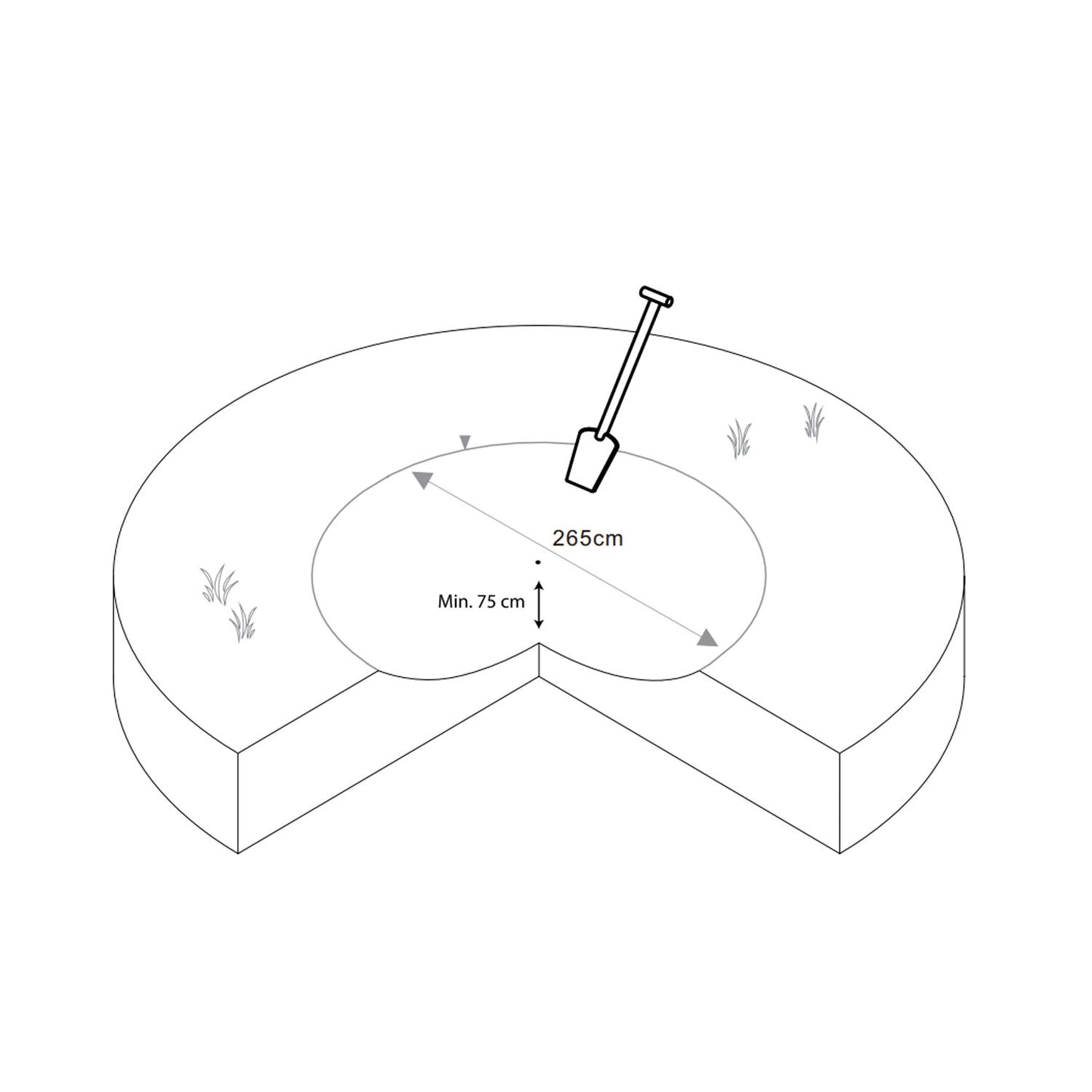 Trampoline on the ground 305 cm / Green 