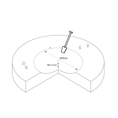 Trampoline on the ground 305 cm / Green 