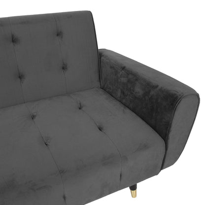 Sofa bed FALUN 214x83xH82cm, gray velvet