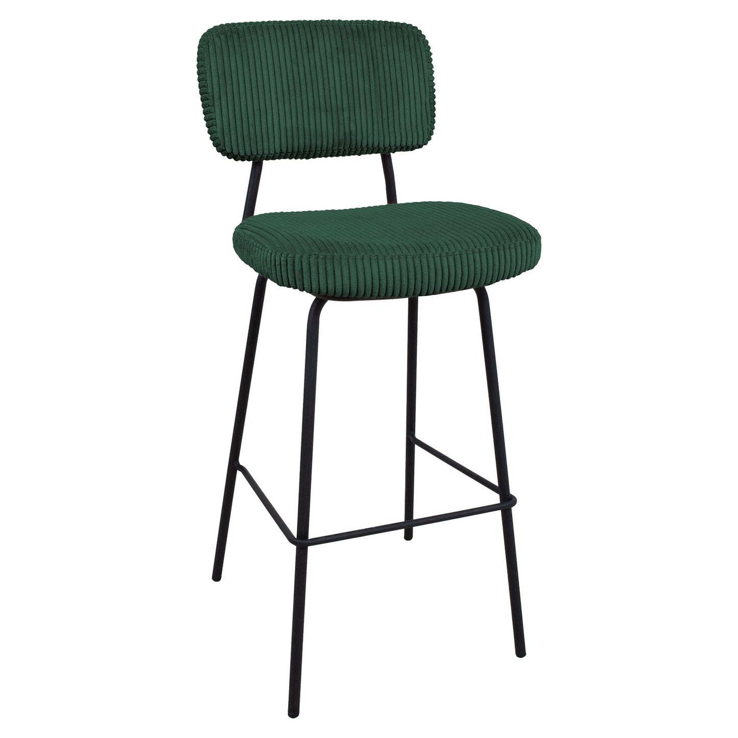 Bar stool KEIU 46x49xH107cm, dark green velvet 