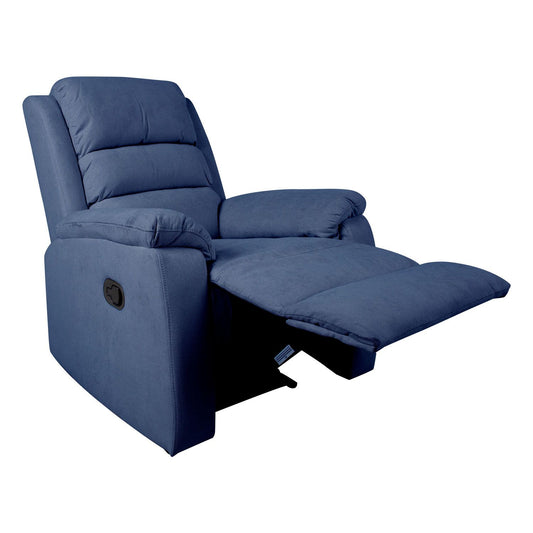 Leisure chair - recliner MANUEL, with manual mechanism, dark blue 