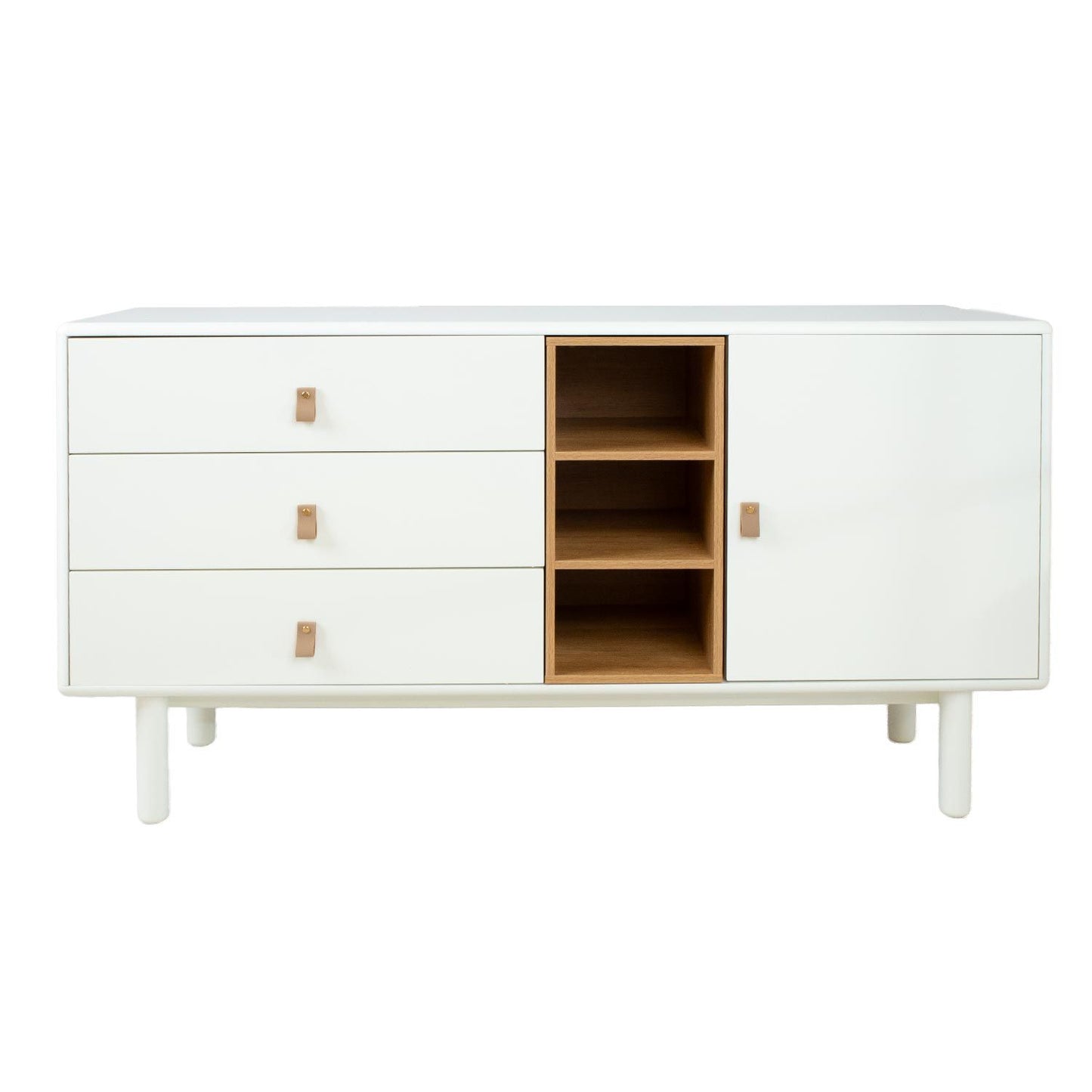 Chest of drawers IRIS 140x40xH75cm, white