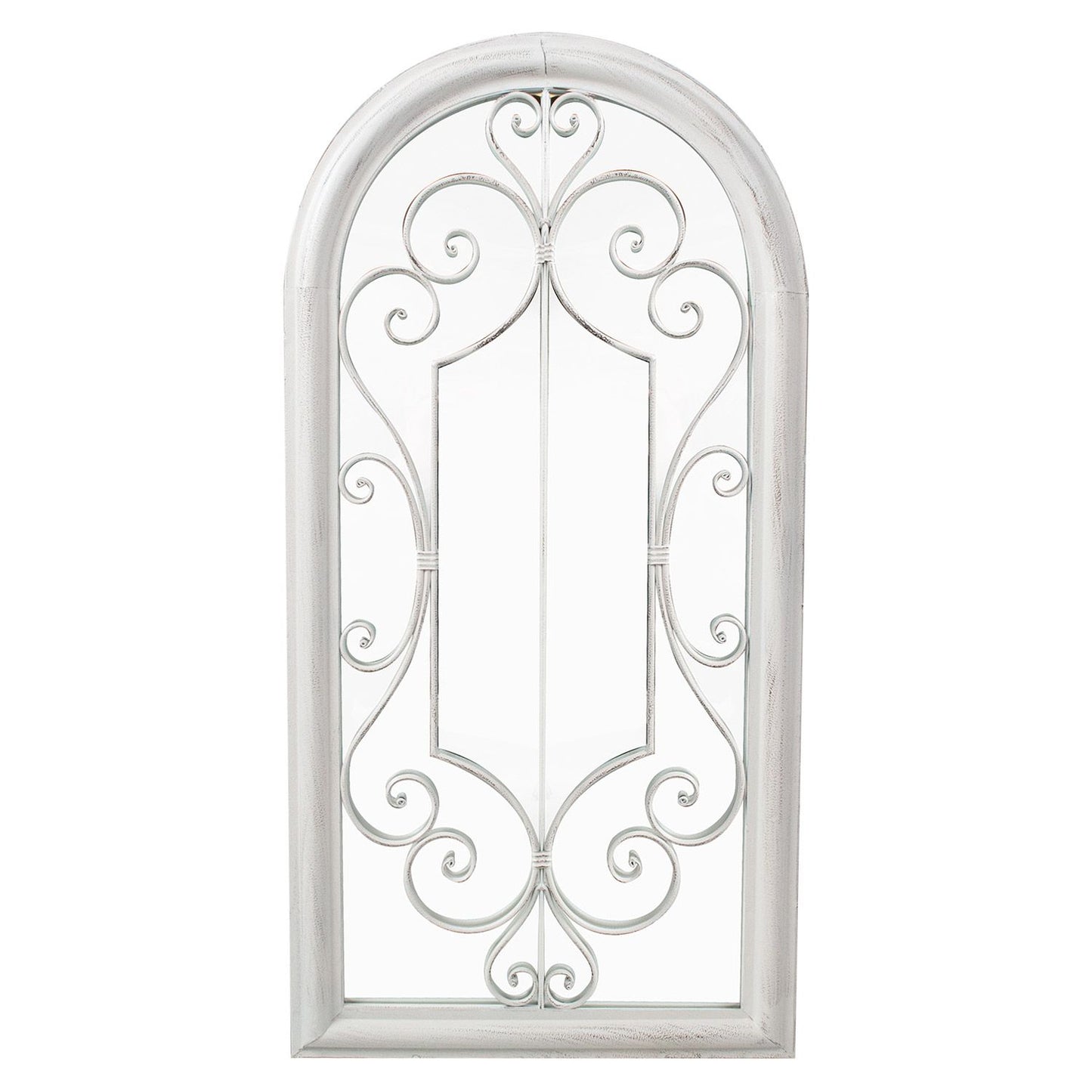 Mirror SECRET GARDEN 49x4xH96.5cm, antique white metal frame