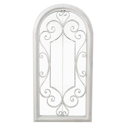 Mirror SECRET GARDEN 49x4xH96.5cm, antique white metal frame