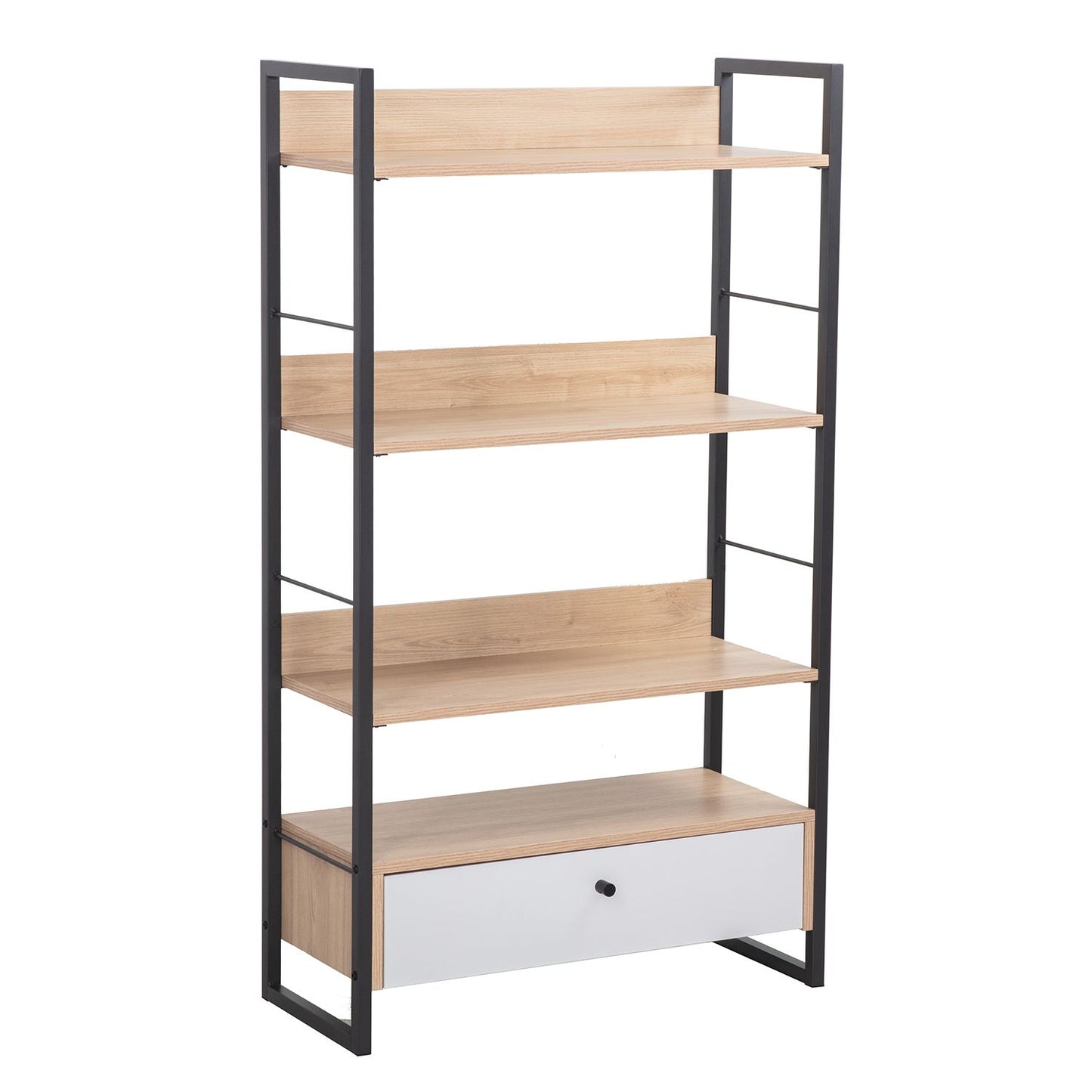 Shelf STUDY 70x30xH124.5cm, oak/white