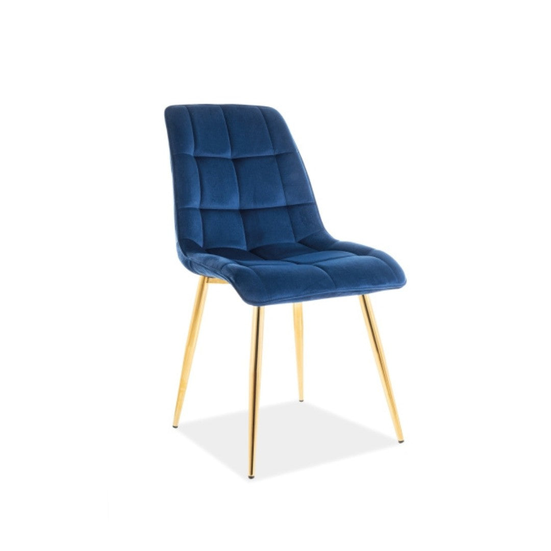 Chair ELEGANT VELVET GOLD FRAME/NAVY BLUE BLUVEL 86