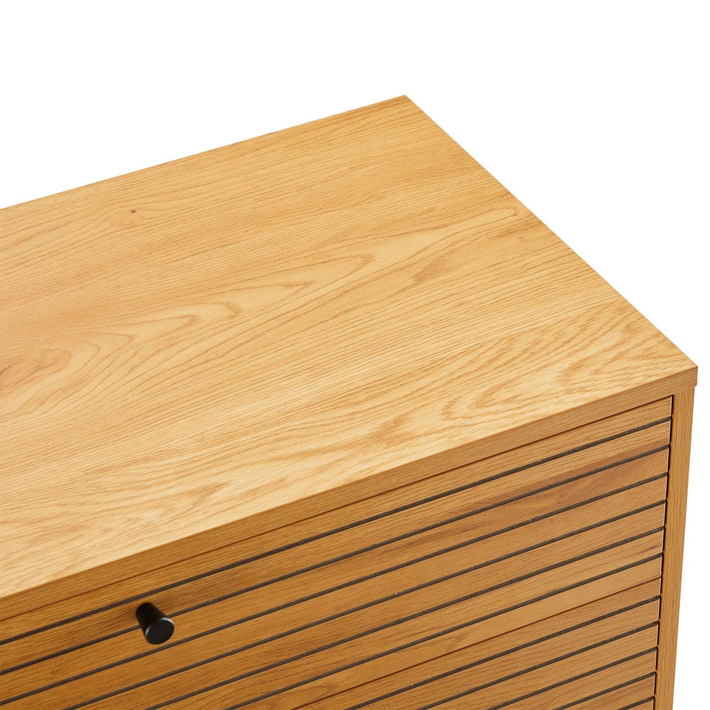 Chest of drawers LINE 80x40xH85cm, melamine with oak pattern