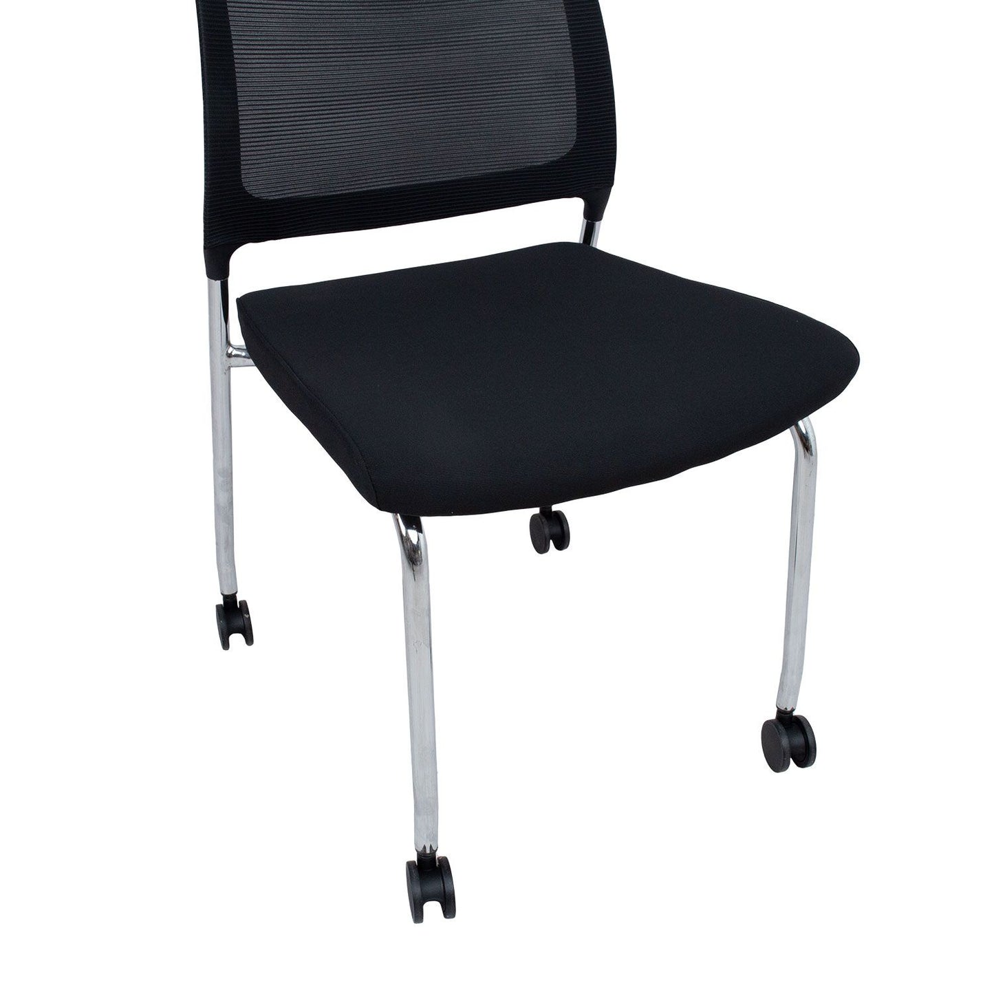 Visitor's chair VICKI with castors, black 