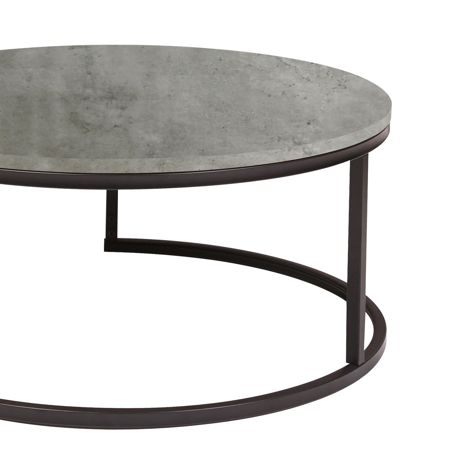 Coffee table BRITU D80xH35cm, gray