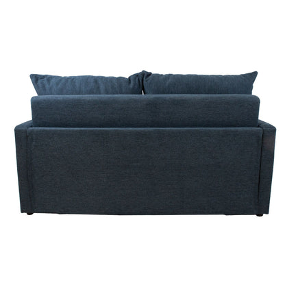 Sofa bed COLOGNE with storage box, dark blue