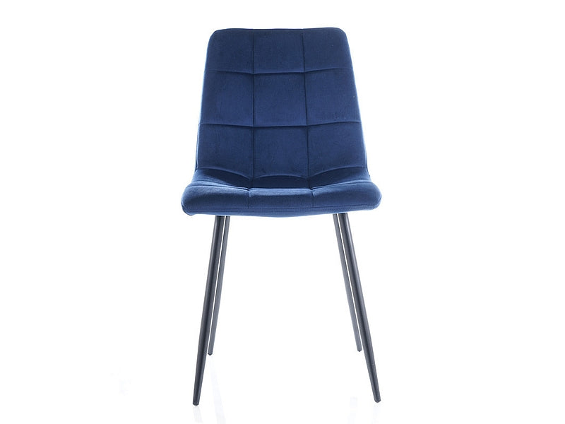 Chair MILA VELVET BLACK FRAME/NAVY BLUE BLUVEL 86