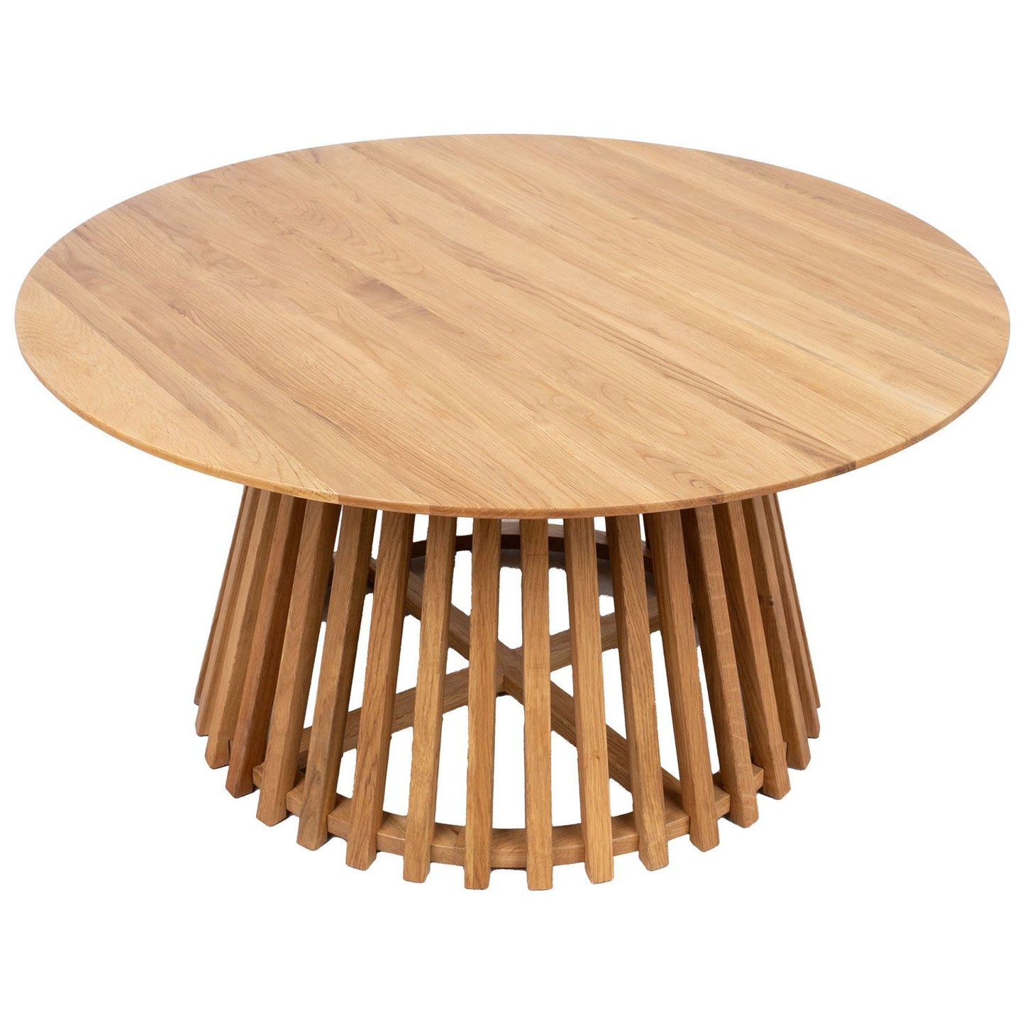 Coffee table SLATTED D80xH40cm, elm