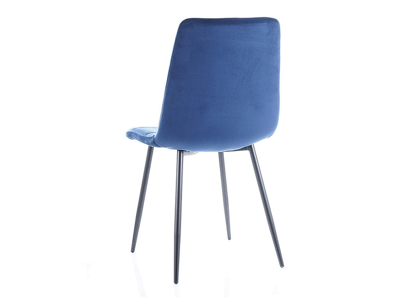 Chair MILA VELVET BLACK FRAME/NAVY BLUE BLUVEL 86