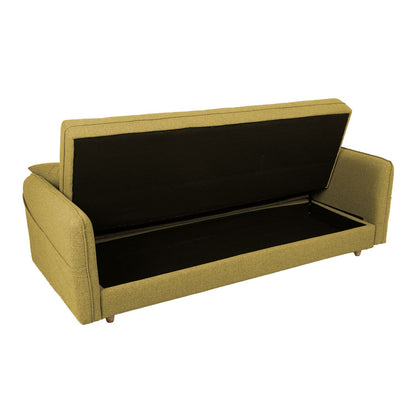 Sofa bed VISBY 200x88xH93cm, yellow