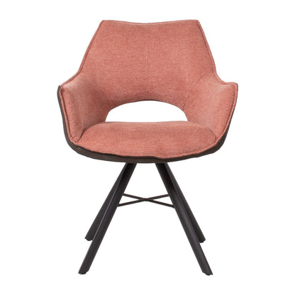 Chair EDDY salmon pink/dark gray 