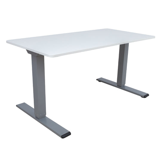 Desk ERGO OPTIMAL with 2 motors 140x80cm, grayish white 