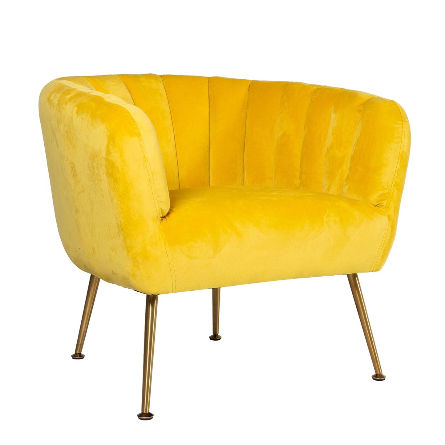 Lounge chair TUCKER 78x71x69cm, yellow 