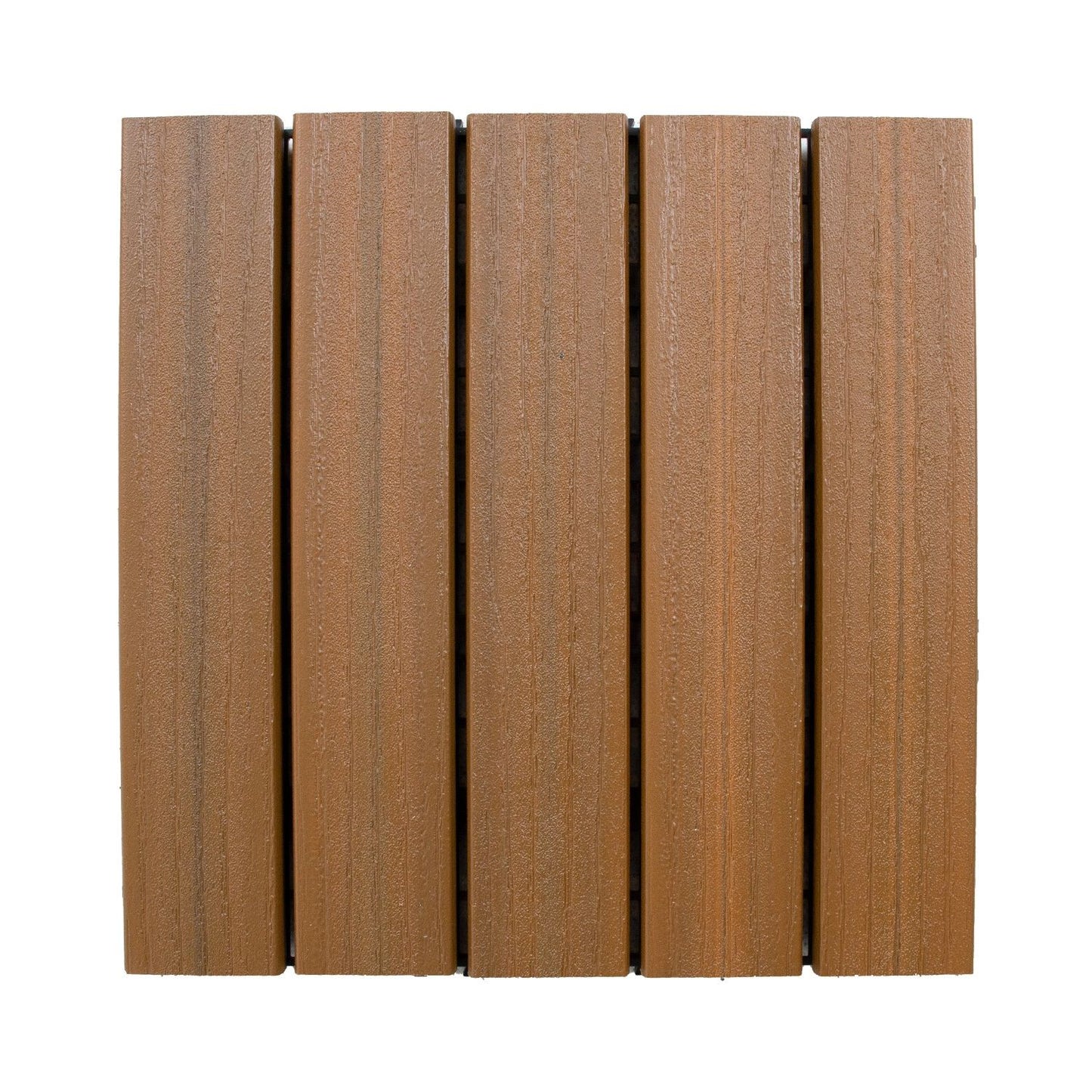 Terrace tile 30x30x2.2cm, 22pcs/2m², polywood, brown 