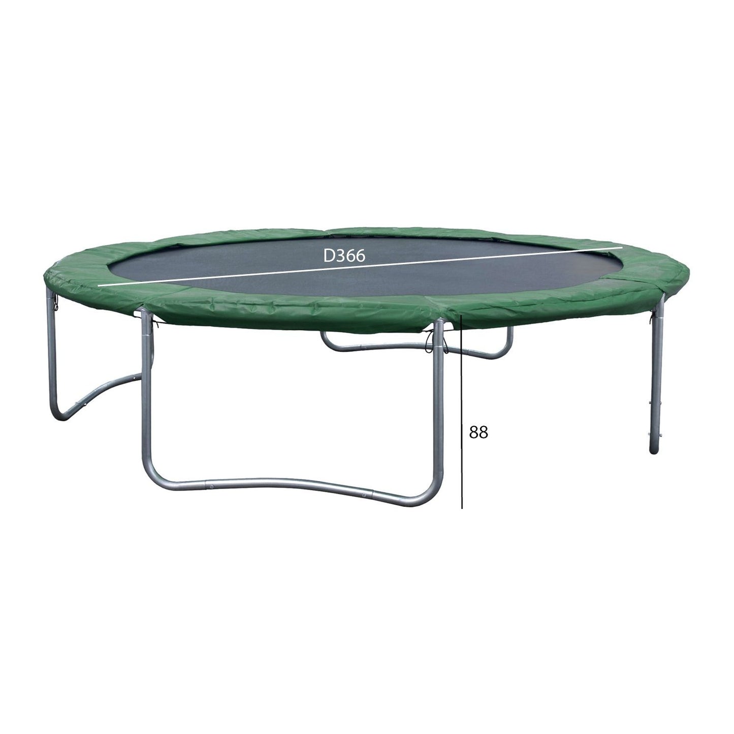 Trampoline d366cm, Green 