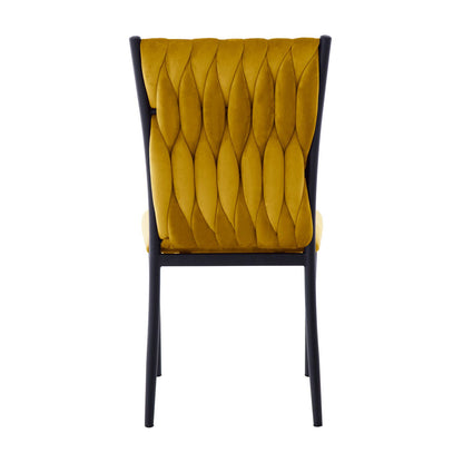 Chair EMORY, golden yellow velvet 