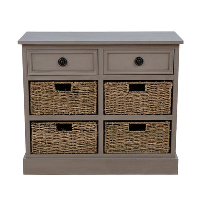 Chest of drawers with basket drawers KENT 76x33xH66cm