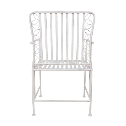 Chair JASMINE / antique white metal 