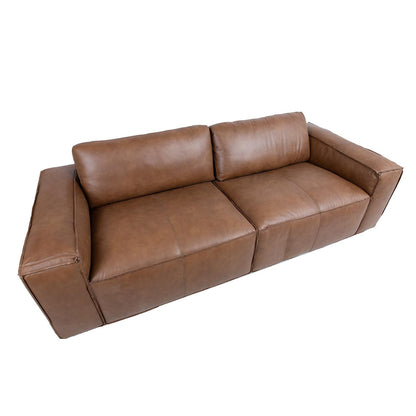 Sofa BURTON 3-seater, brown stitch