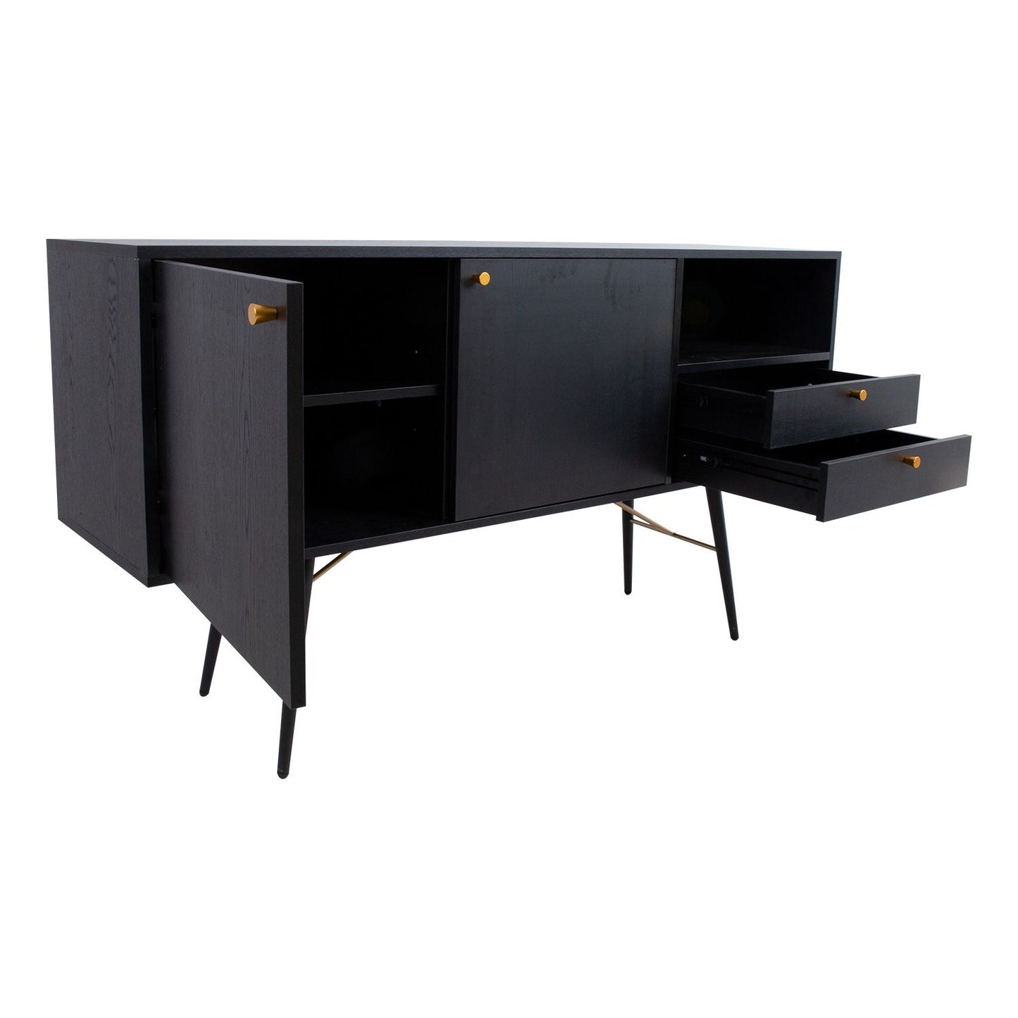 Dresser LUXEMBOURG 150x40xH80cm, black