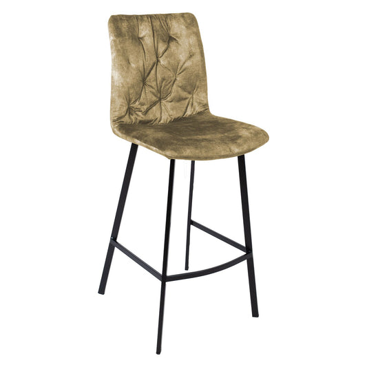 Bar Chair AFTON brown velvet 