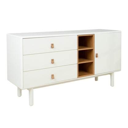 Chest of drawers IRIS 140x40xH75cm, white