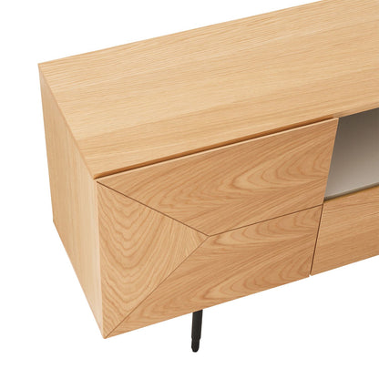 Chest of drawers NATE 180x40xH76cm, oak