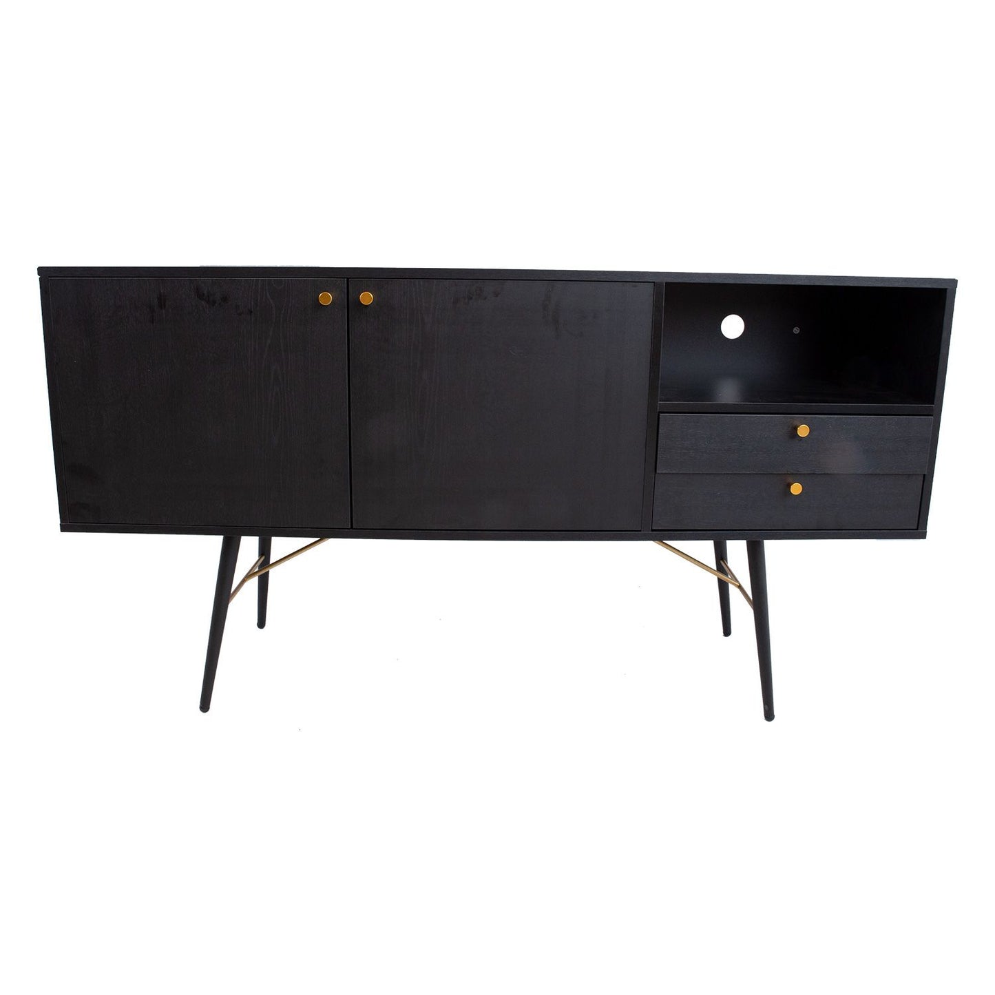 Dresser LUXEMBOURG 150x40xH80cm, black