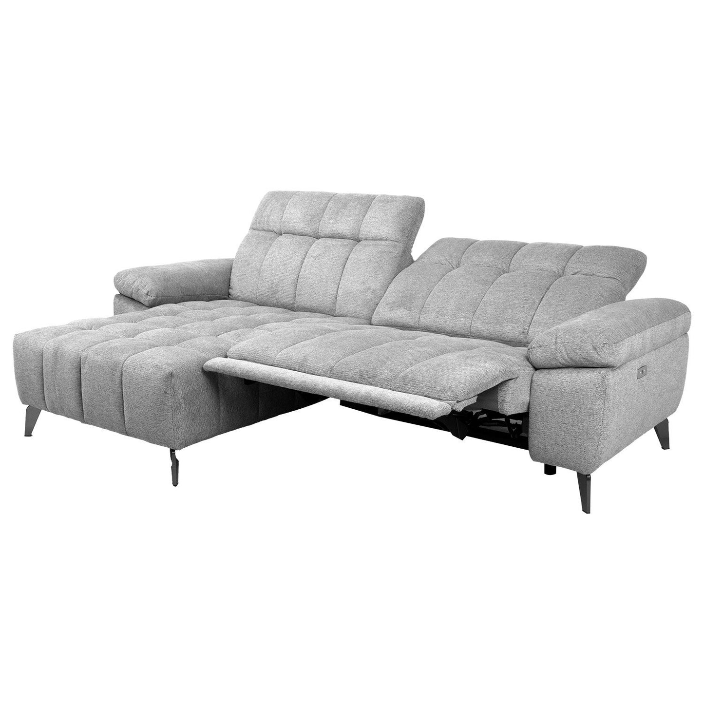 Corner sofa LUZERN KS, light gray