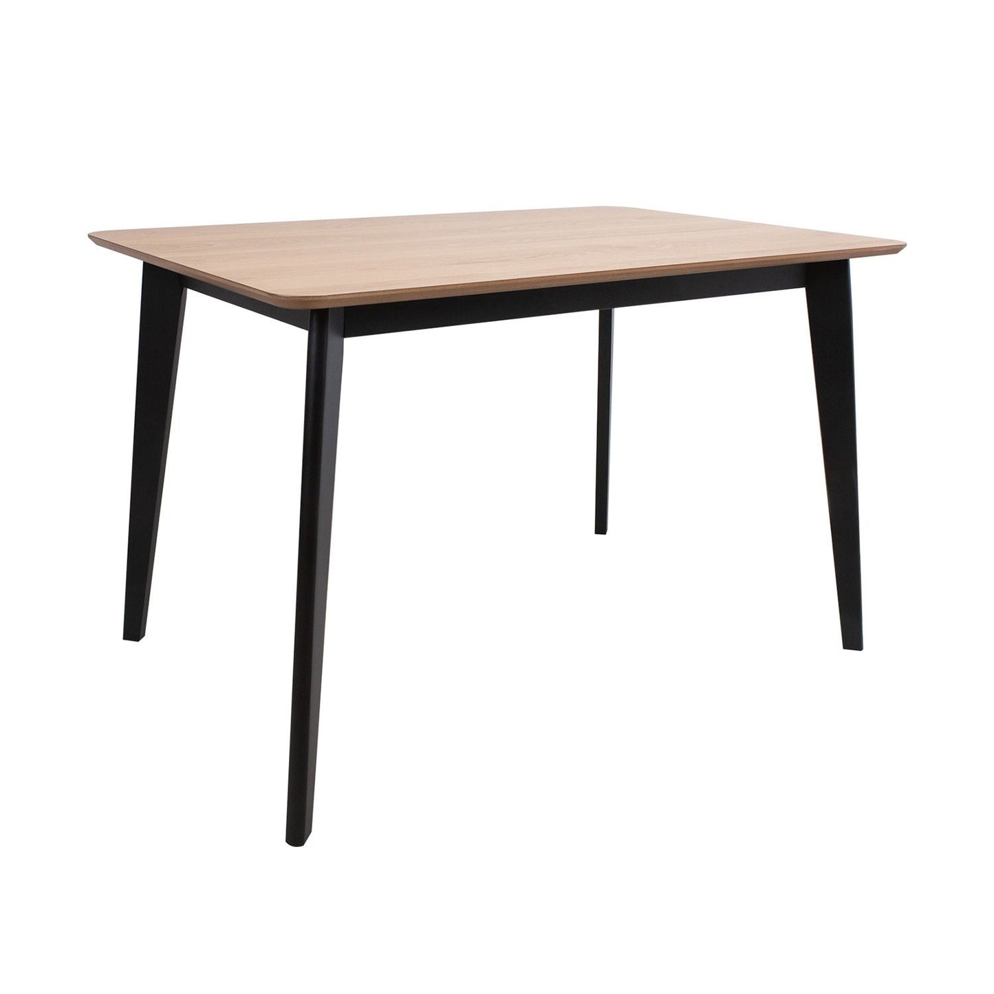 Table ROXBY 120x80xH76cm, oak/black