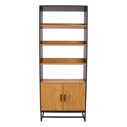 Shelf AMSTERDAM 80x30xH180cm, oak/black