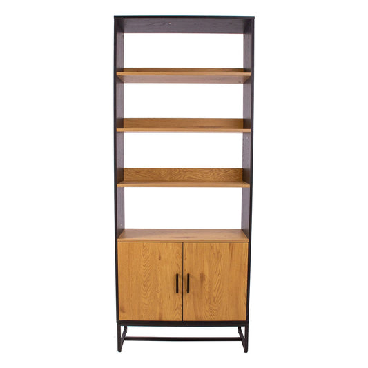 Shelf AMSTERDAM 80x30xH180cm, oak/black