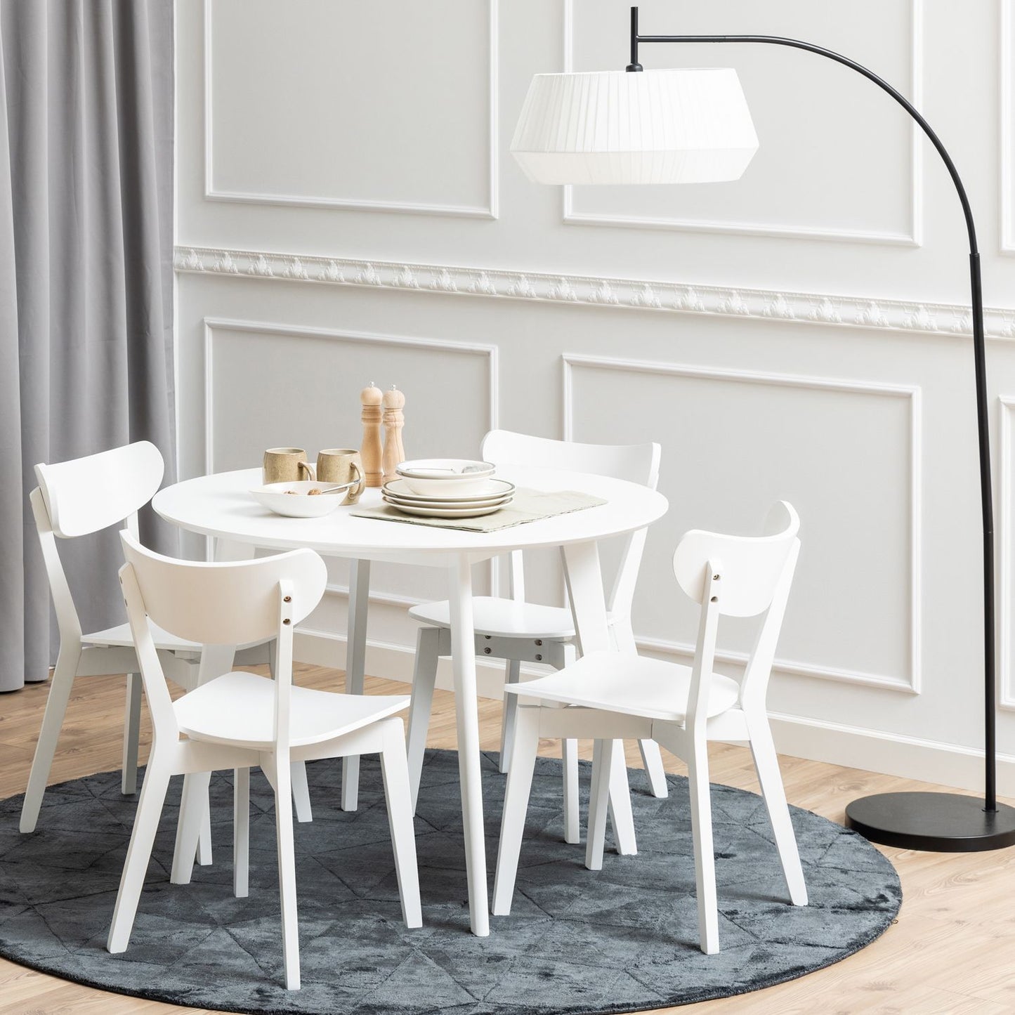 Table ROXBY, D105xH76cm, white