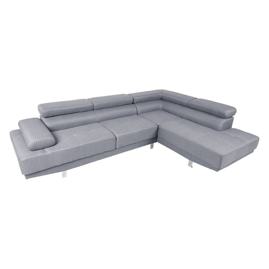 Corner sofa GALVIN RC light gray