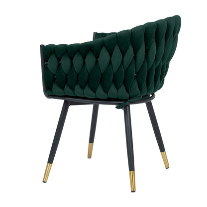 Chair FLORA, dark green velvet 