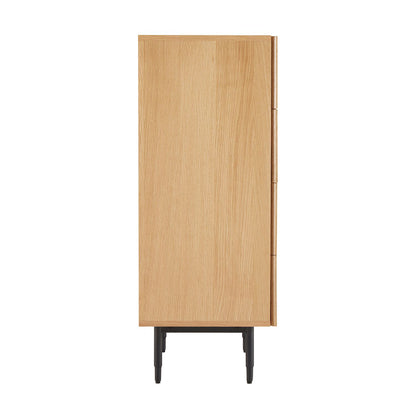 Chest of drawers NATE 75x40xH102cm, oak