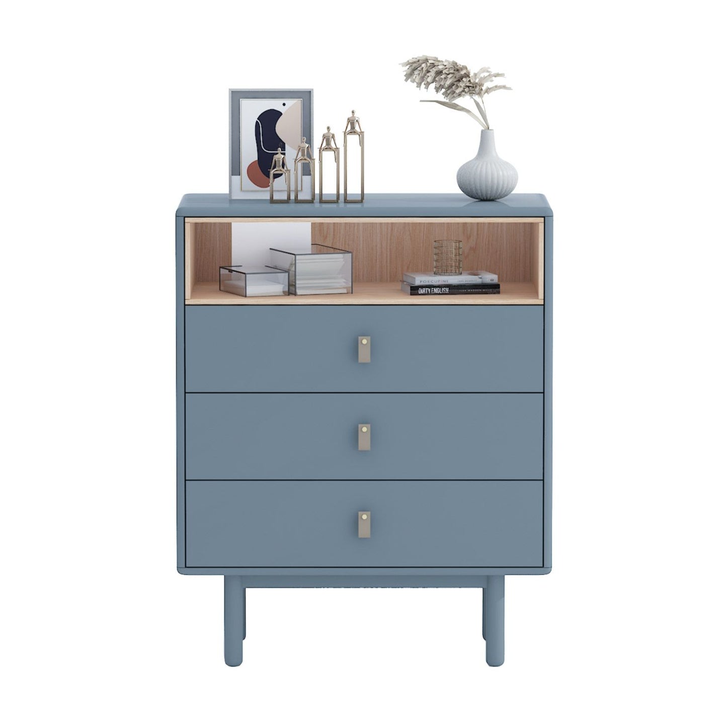 Chest of drawers IRIS 80x40xH100cm, gray 