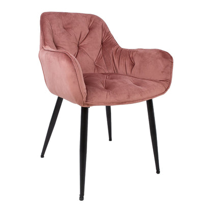 Chair BRITA, pink velvet 