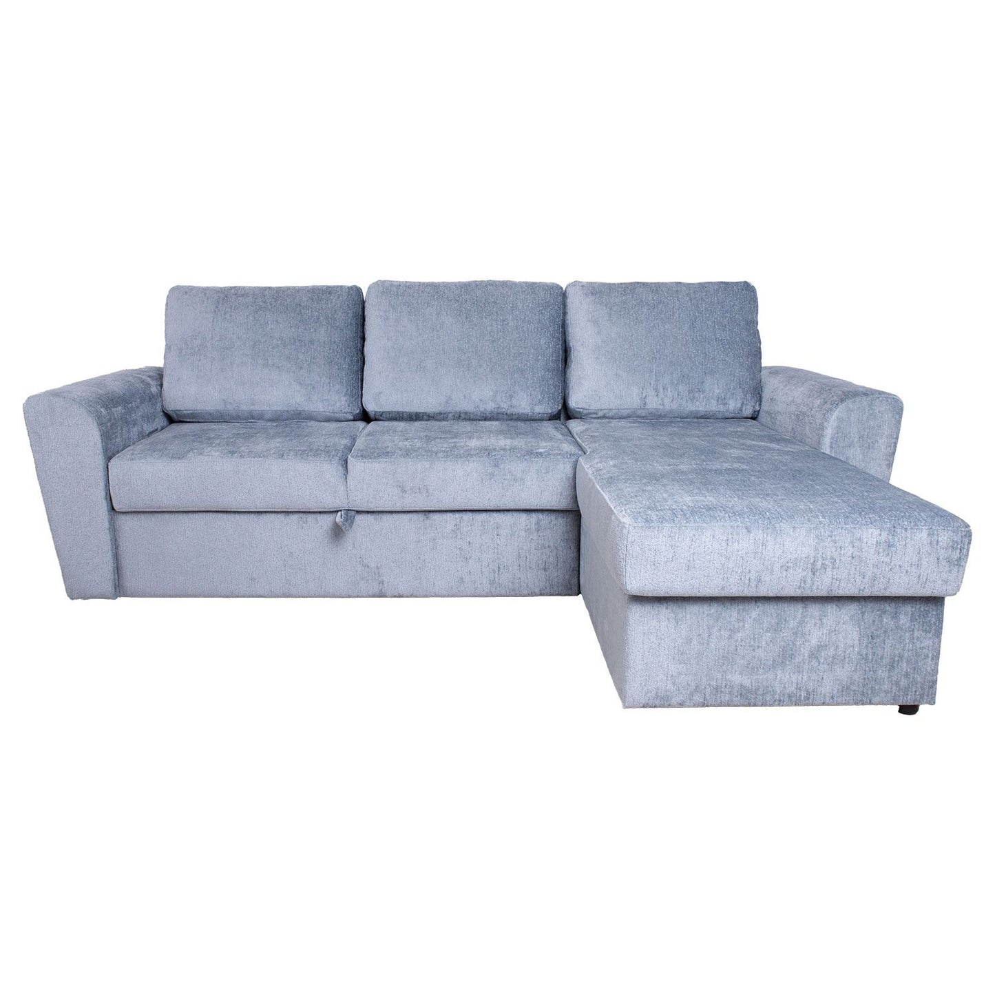 Corner pull-out sofa INGMAR bluish gray